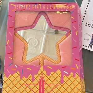Jeffree Star Pink and Gold Star Mirror Cake Topper with Sprinkle Accents